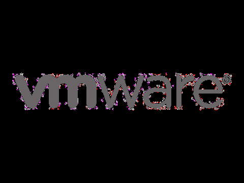 Vimware company logo featuring textured purple and gray letter forms on a black background
